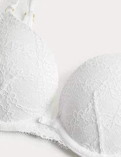 Ida Lace Wired Push-Up Plunge Bra (A-E)