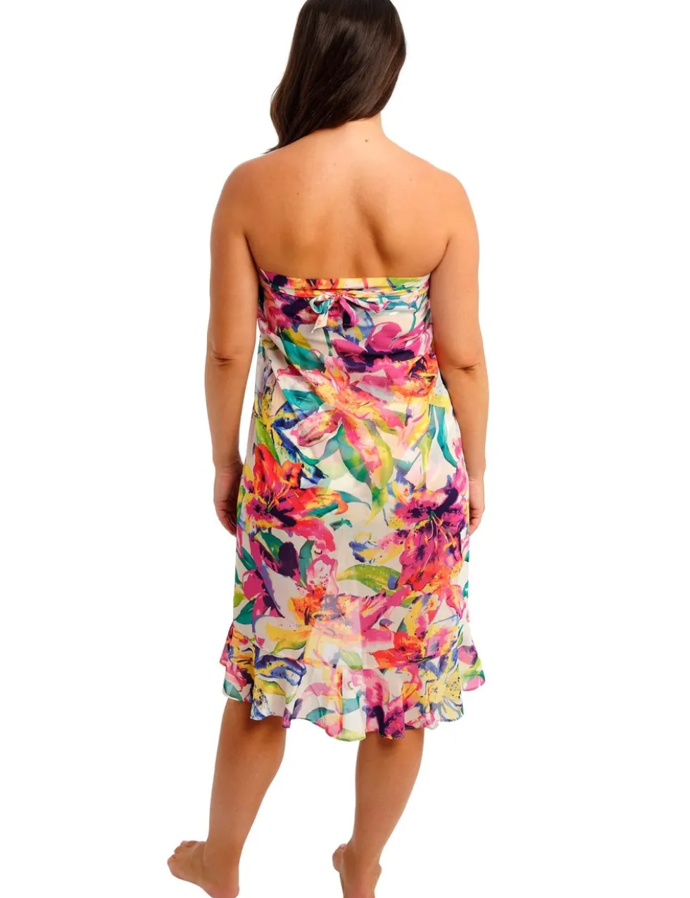 Iguazu Falls Floral Beach Cover Up Sarong