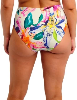 Iguazu Falls Floral High Waisted Bikini Bottoms