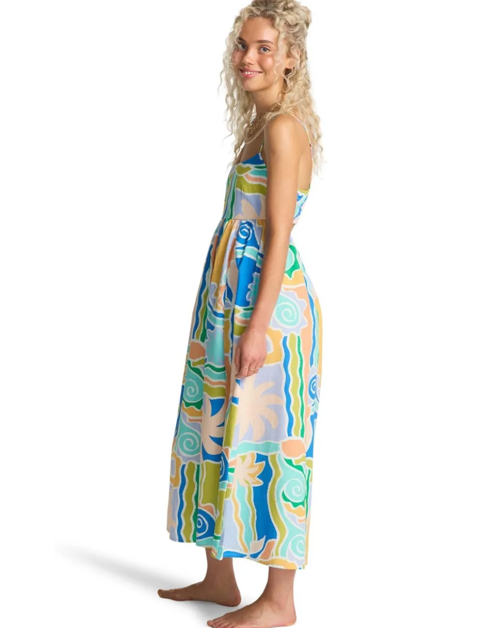 Island Life Cotton Rich Midaxi Beach Dress