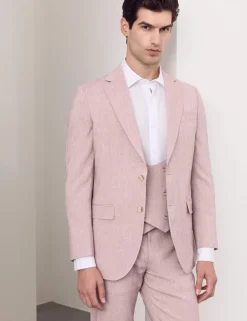 Italian Performance Linen Blend Double Breasted Waistcoat