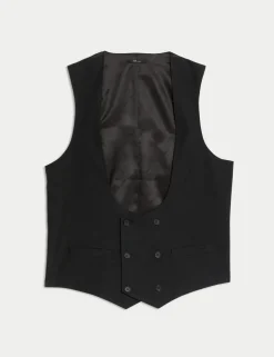 Italian Performance Linen Blend Double Breasted Waistcoat