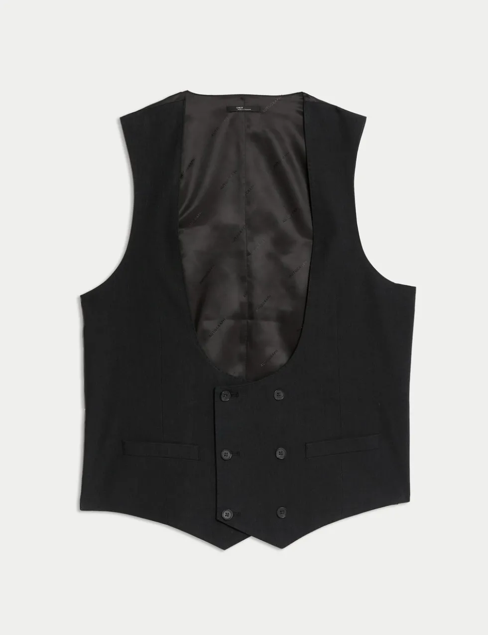 Italian Performance Linen Blend Double Breasted Waistcoat