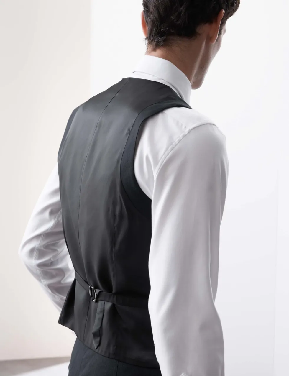 Italian Performance Linen Blend Double Breasted Waistcoat