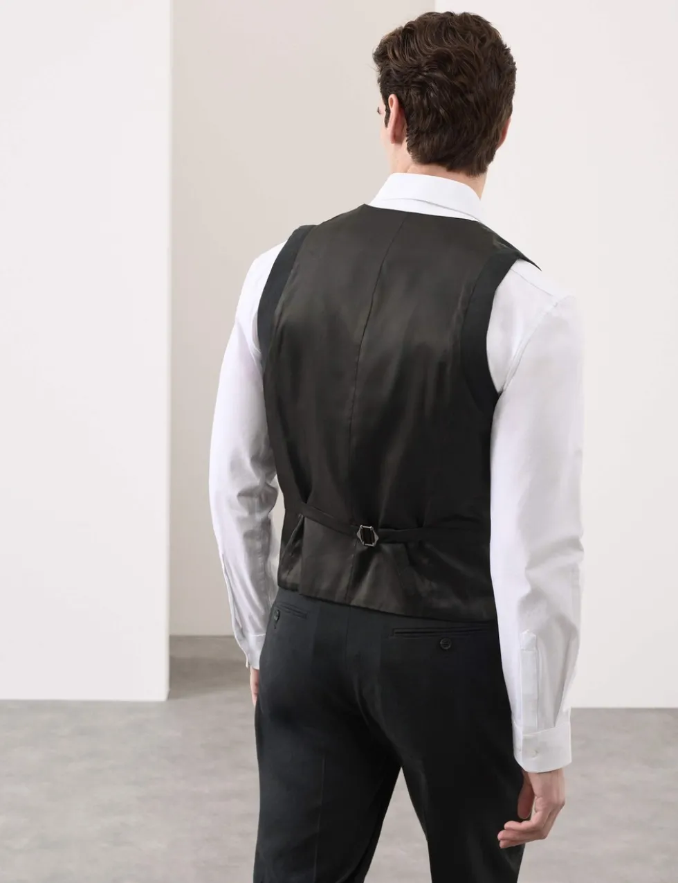 Italian Performance Linen Blend Double Breasted Waistcoat
