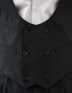 Italian Performance Linen Blend Double Breasted Waistcoat