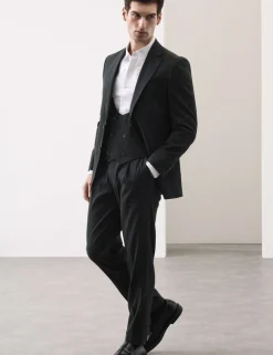 Italian Performance Linen Blend Double Breasted Waistcoat