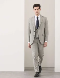 Italian Performance Linen Blend Double Breasted Waistcoat
