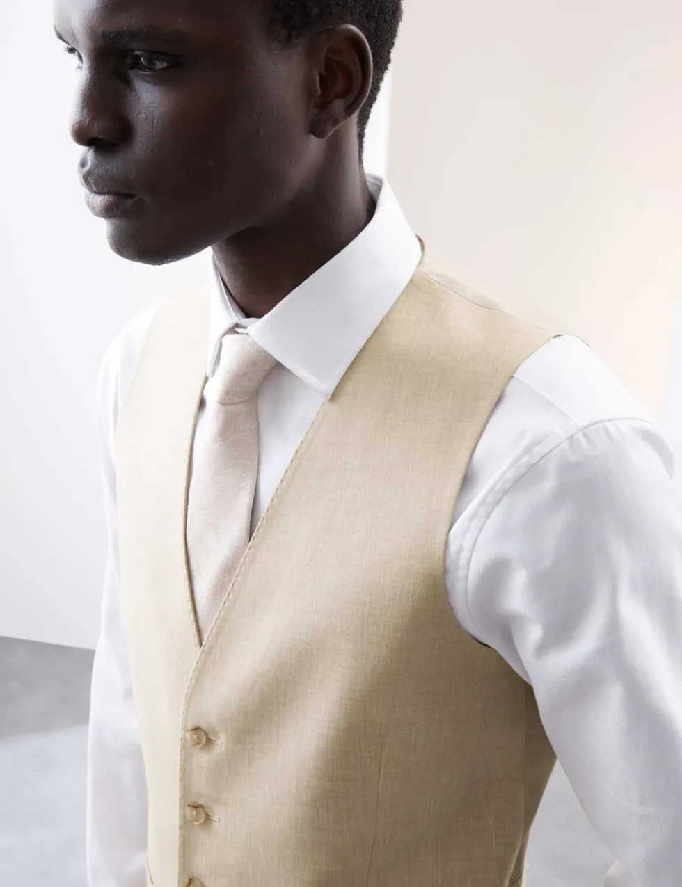 Italian Performance Linen Blend Waistcoat