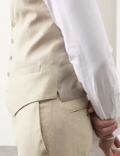 Italian Performance Linen Blend Waistcoat