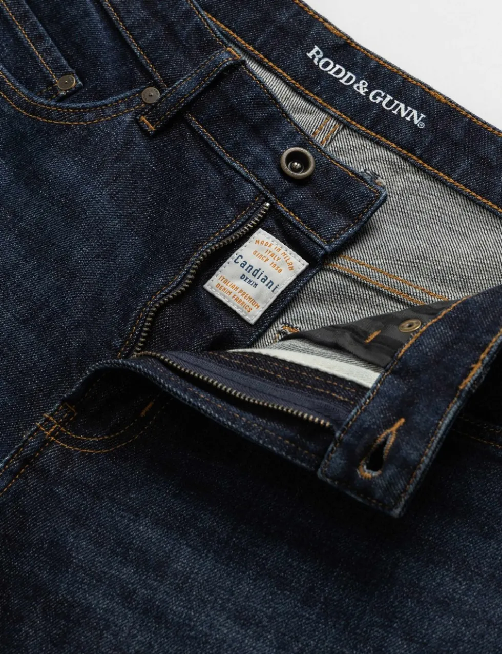 Italian Straight Fit Vintage Wash Jeans
