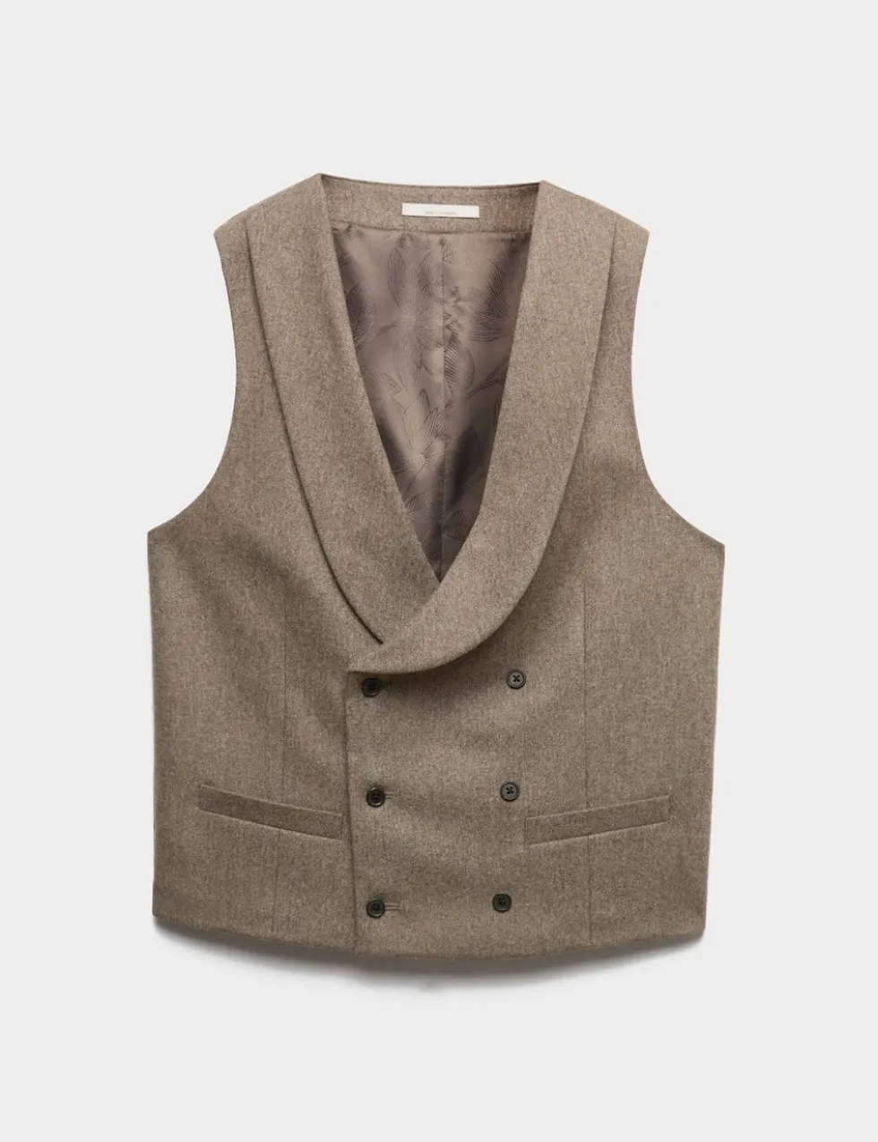 Italian Wool Blend Double Breasted Waistcoat