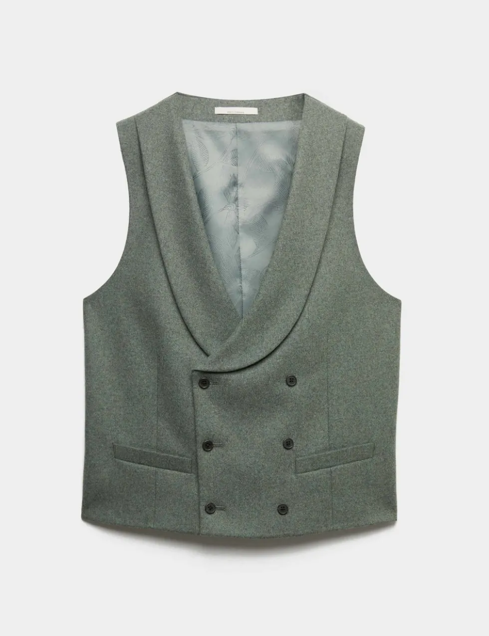 Italian Wool Blend Double Breasted Waistcoat