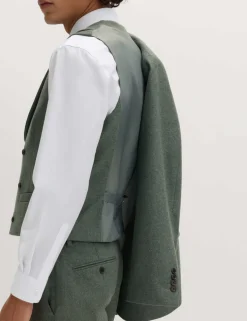 Italian Wool Blend Double Breasted Waistcoat