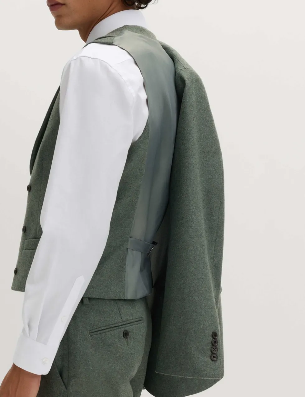 Italian Wool Blend Double Breasted Waistcoat