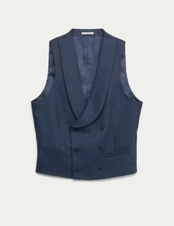 Italian Wool Blend Double Breasted Waistcoat