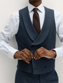 Italian Wool Blend Double Breasted Waistcoat
