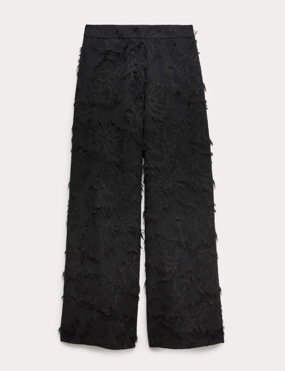 Jacquard Fringe Wide Leg Trousers