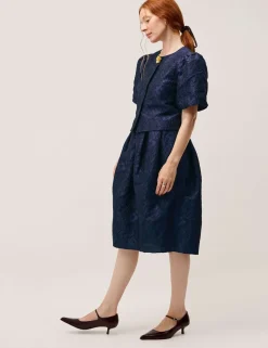 Jacquard Midi Skater Dress