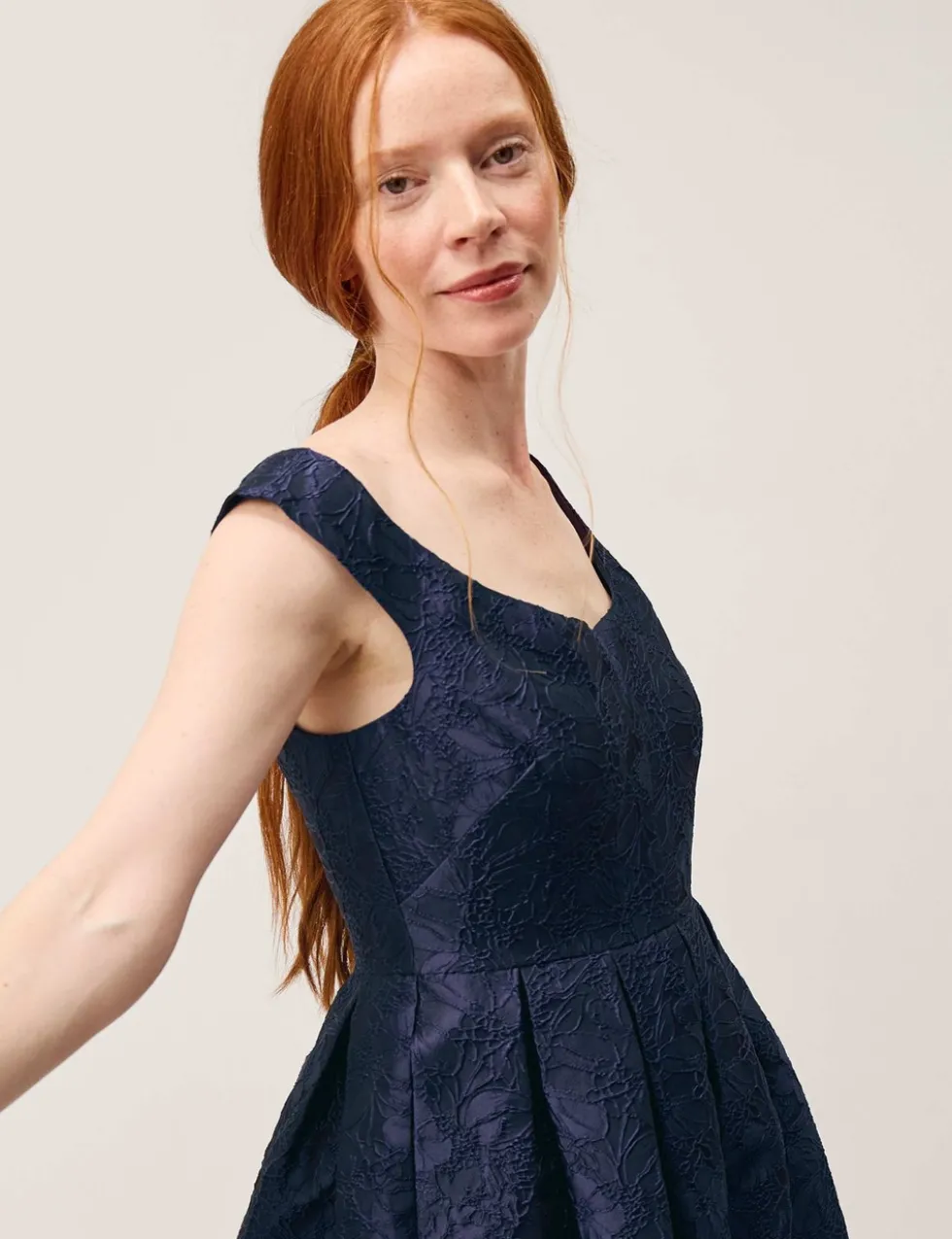 Jacquard Midi Skater Dress