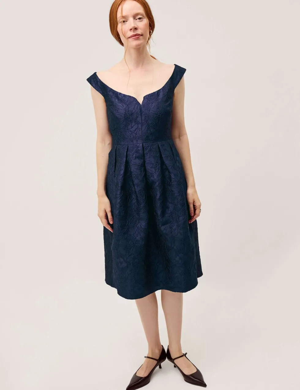 Jacquard Midi Skater Dress