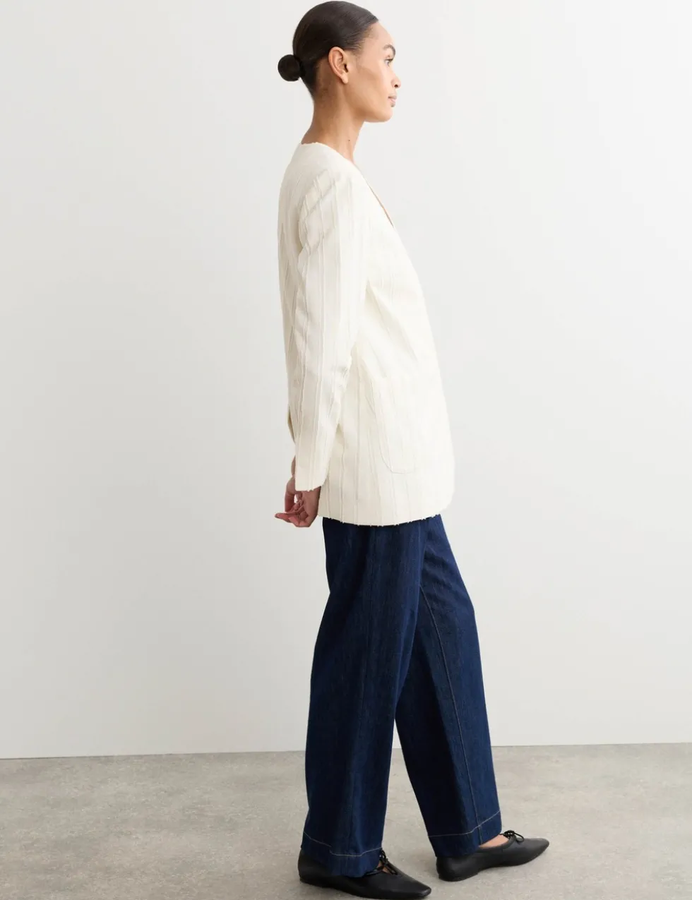 Jacquard Textured Relaxed Jacket