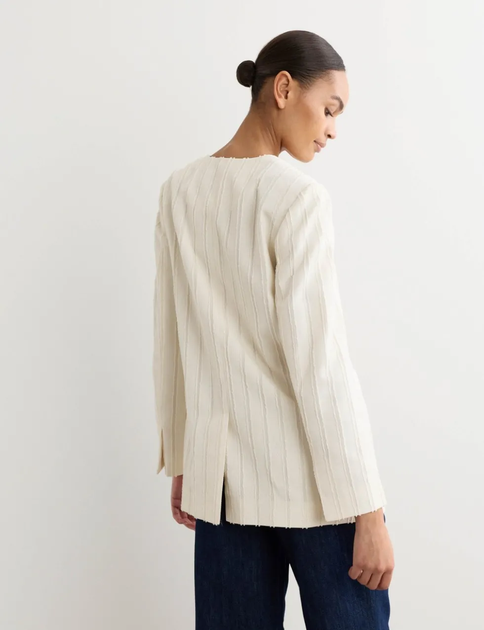 Jacquard Textured Relaxed Jacket