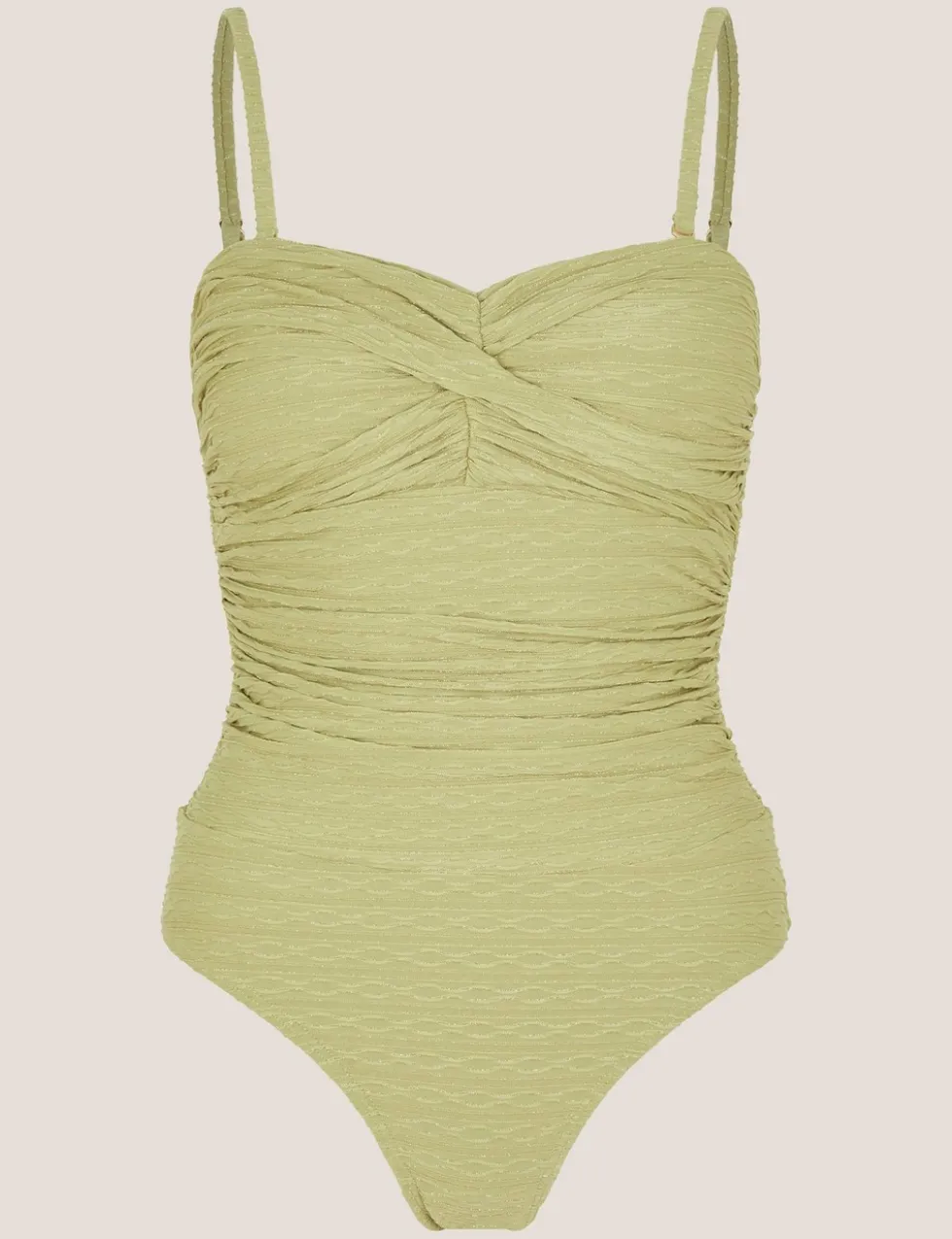 Jade Shimmer Removable Straps Swimsuit