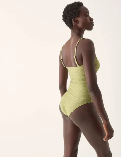 Jade Shimmer Removable Straps Swimsuit
