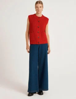 Janette Round Neck Knitted Vest