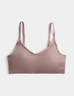 Jasmine Lace Non Wired Seamfree Crop Top