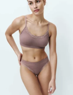 Jasmine Lace Non Wired Seamfree Crop Top