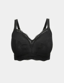 Jasmine Lace Trim Non Wired Bralette F+