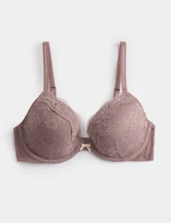 Jasmine Lace Wired Plunge Bra A-E