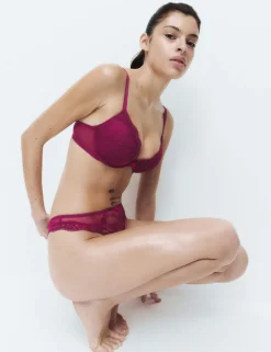 Jasmine Lace Wired Plunge Bra A-E