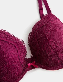 Jasmine Lace Wired Plunge Bra A-E