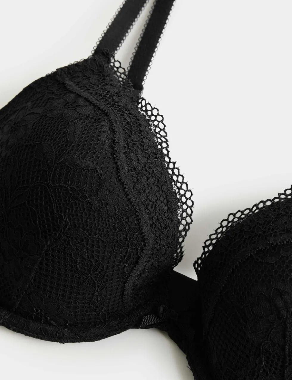 Jasmine Lace Wired Plunge Bra A-E