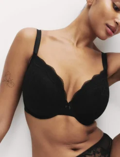 Jasmine Lace Wired Plunge Bra F-H