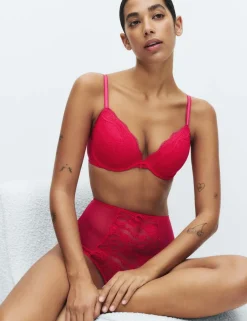 Jasmine Lace Wired Plunge Bra A-E