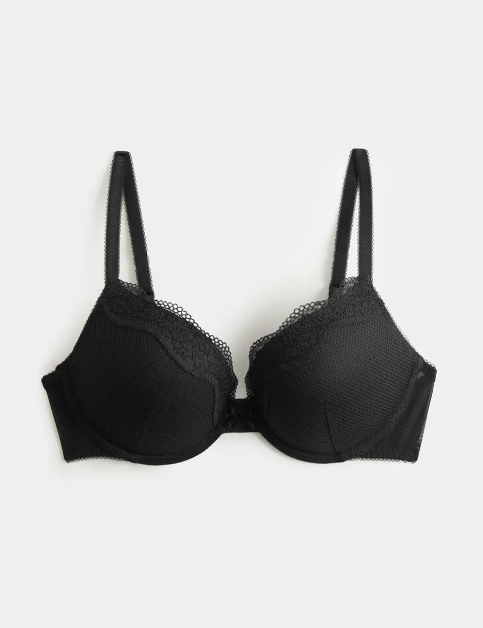 Jasmine Lace Wired Push Up Plunge Bra (A-E)