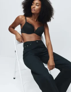Jasmine Lace Wired Push Up Plunge Bra (A-E)