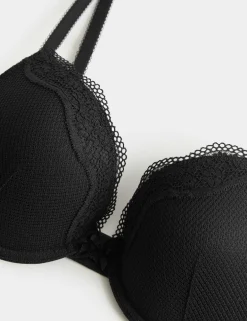 Jasmine Lace Wired Push Up Plunge Bra (A-E)