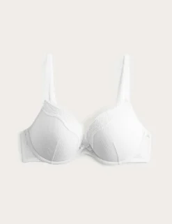 Jasmine Lace Wired Push Up Plunge Bra (A-E)