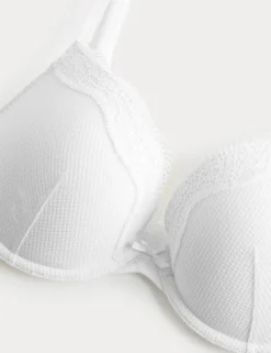 Jasmine Lace Wired Push Up Plunge Bra (A-E)