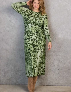 Jersey Animal Print Maxi Dress