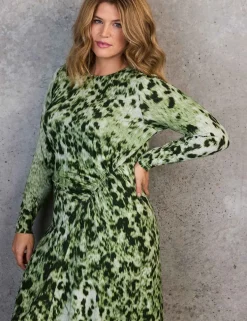 Jersey Animal Print Maxi Dress
