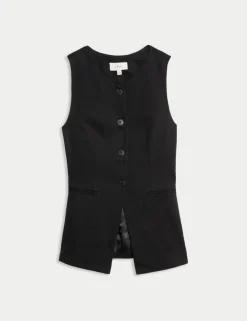 Jersey Collarless Waistcoat