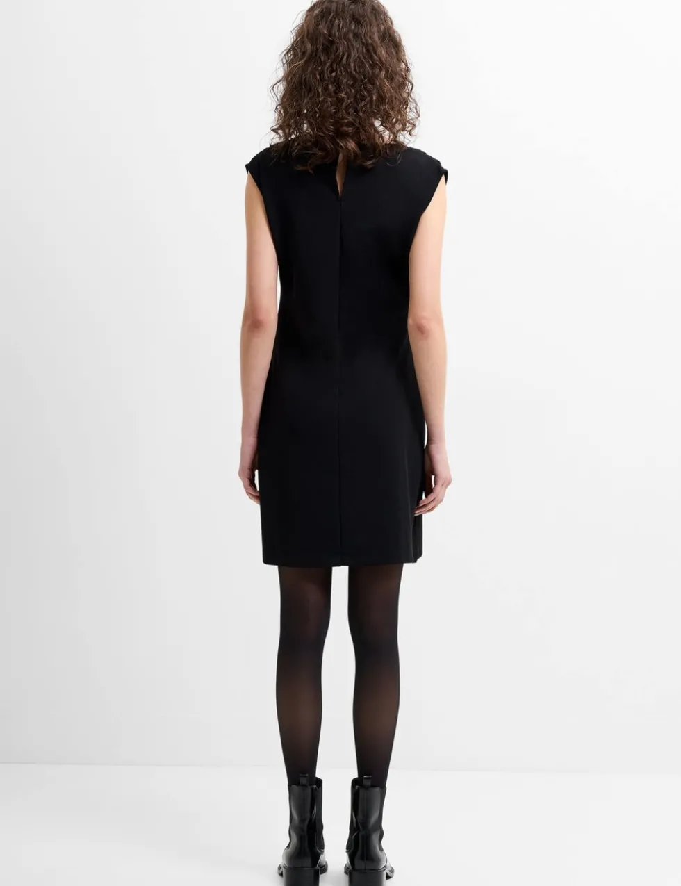 Jersey Cowl Neck Belted Mini Shift Dress