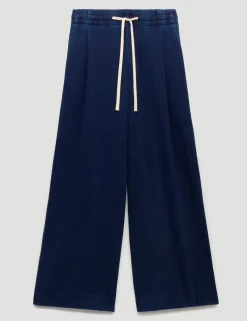 Jersey Denim Drawstring Trousers