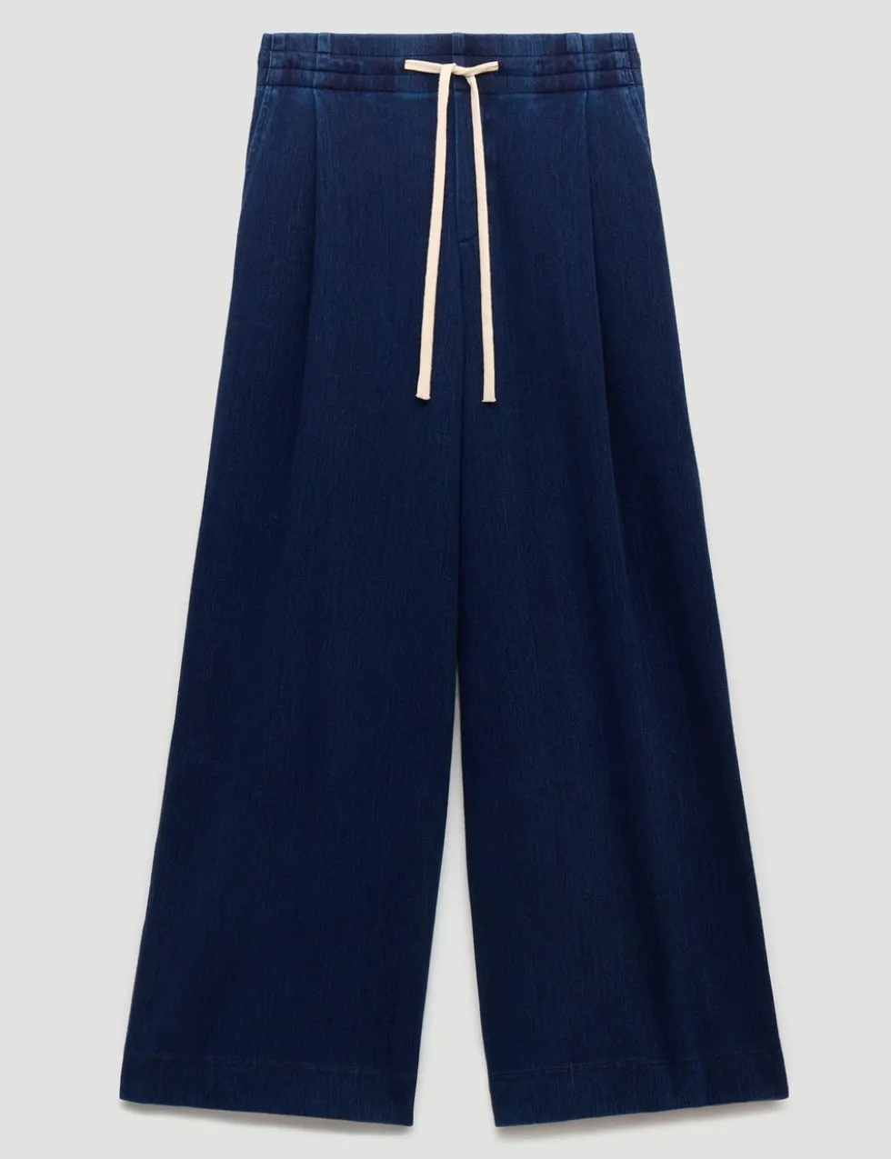 Jersey Denim Drawstring Trousers